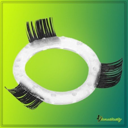 Transparent Hair Finger Fun Function Cock Ring CR-009