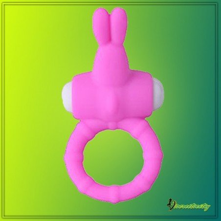 Rabbit Vibrating Penis Ring Blue Lolly CR-018