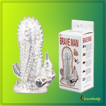 Sheath Rabbit Extender Penis with dots Brave Man PES-020