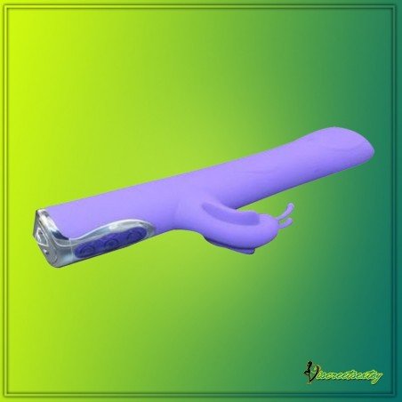 Black T- Transfer Beads Stick Rabbit Vibrator RV-021