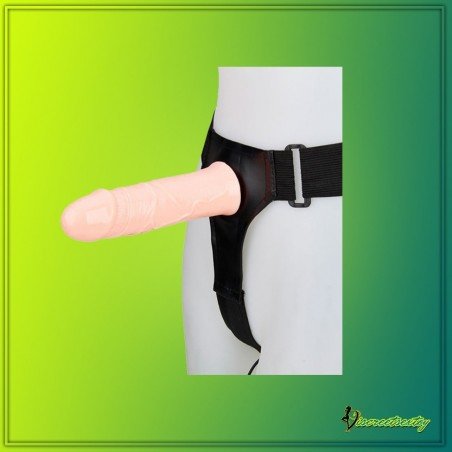 LeLuv 8 Male Hollow Vibrating Strap On SO-016