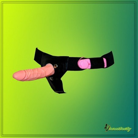 LeLuv 7.5 Vibrating and Rotating Female Lesbian Strap On SO-011